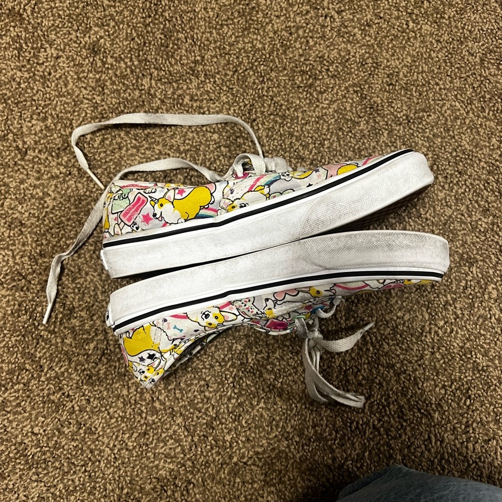 Vans Kids White Sneakers with Pink & Yellow Character Print - Picture 5 of 5